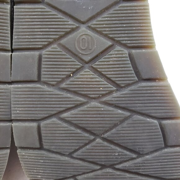 Vintage Leather Craft Chunky Fisherman Sandal Womens 10 Brown Platform Y2K 90s - Picture 12 of 16